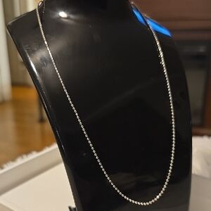 Classic Silver Beaded Necklace